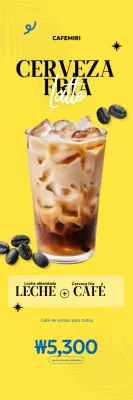 Anuncio de café moderno amarillo