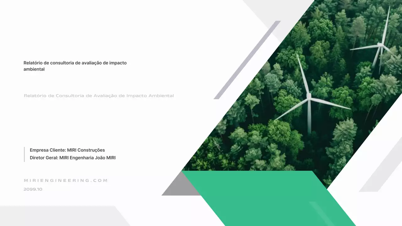 Relatório sobre o Meio Ambiente Verde Moderno