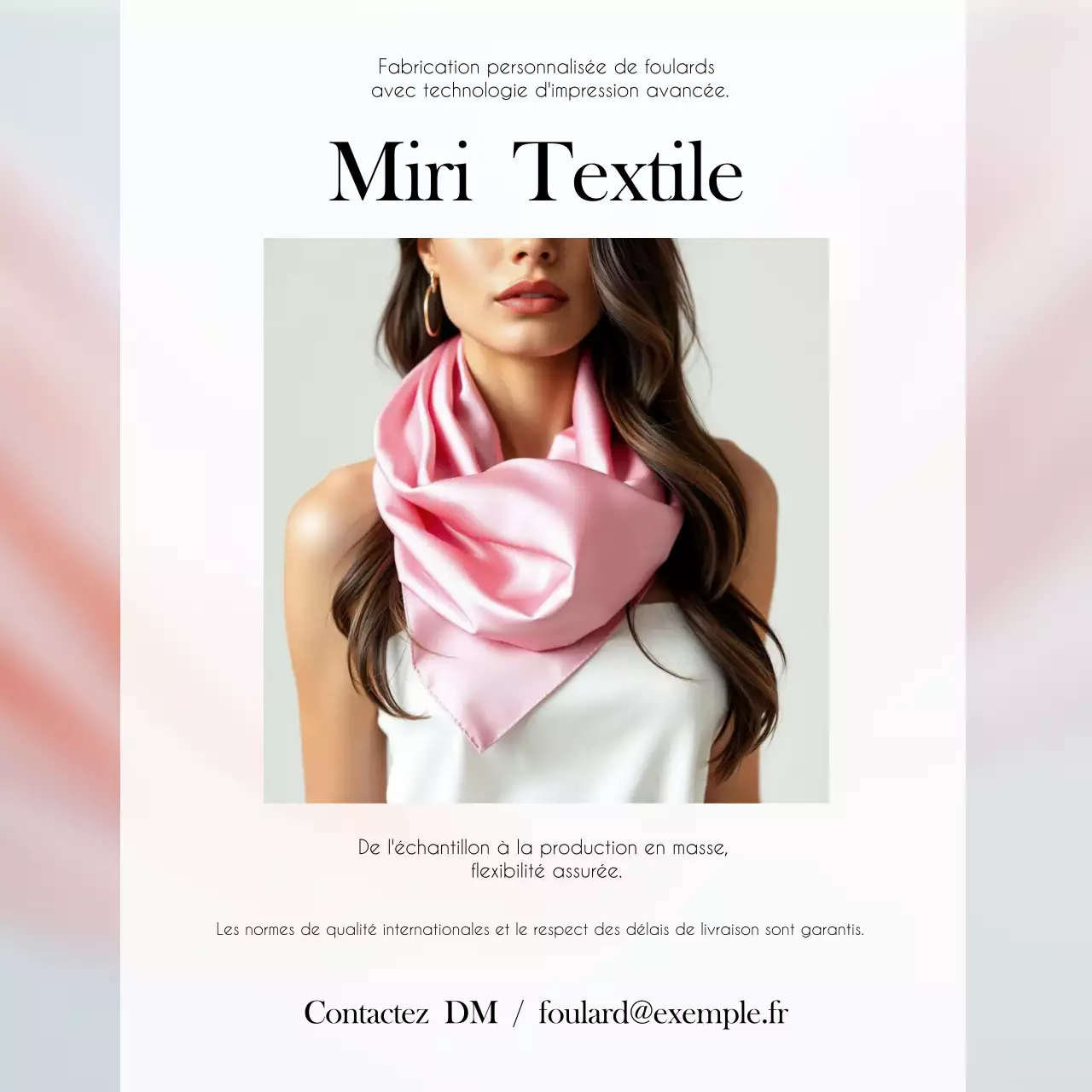 Publicité de mode moderne rose
