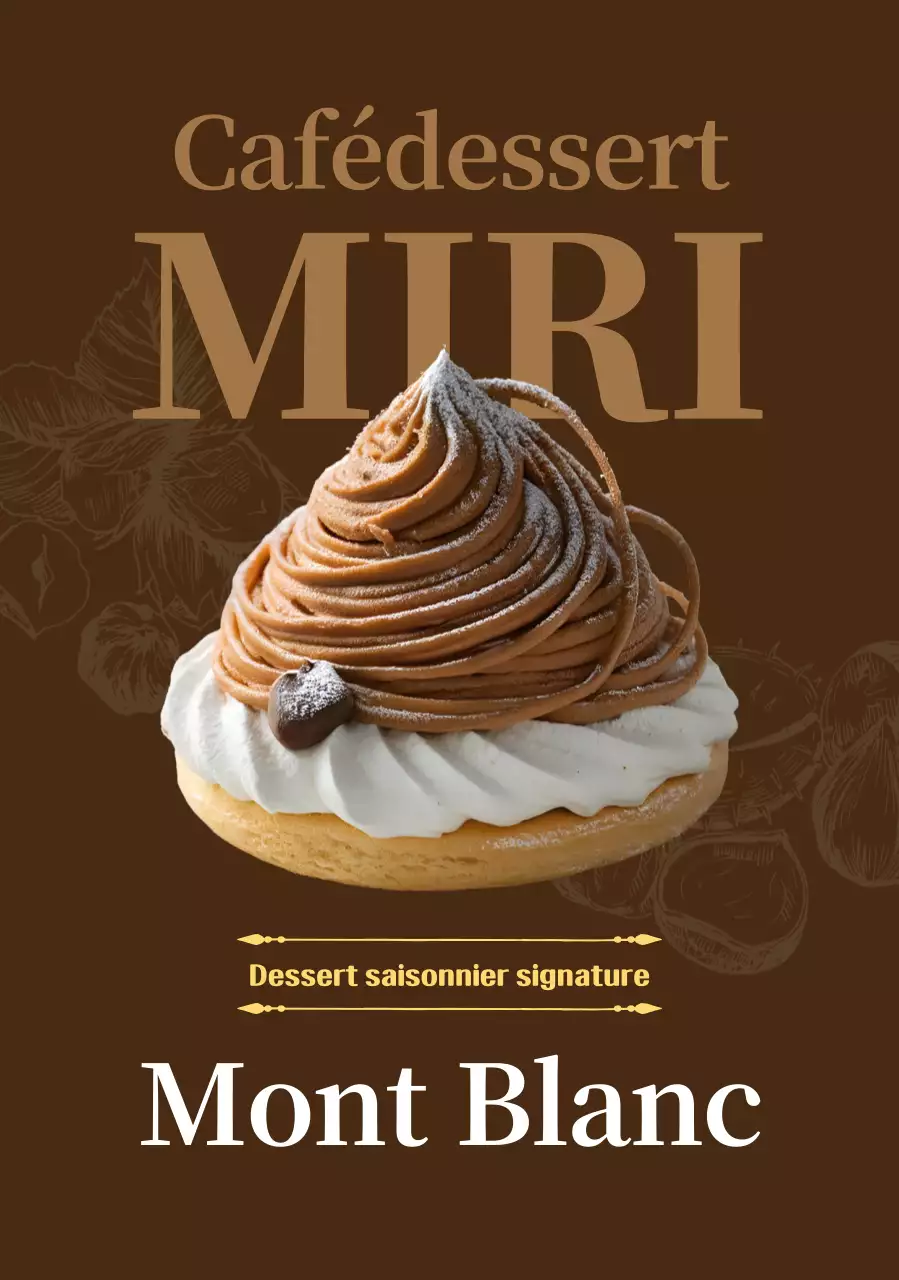 Publicité pour le dessert de luxe Brown