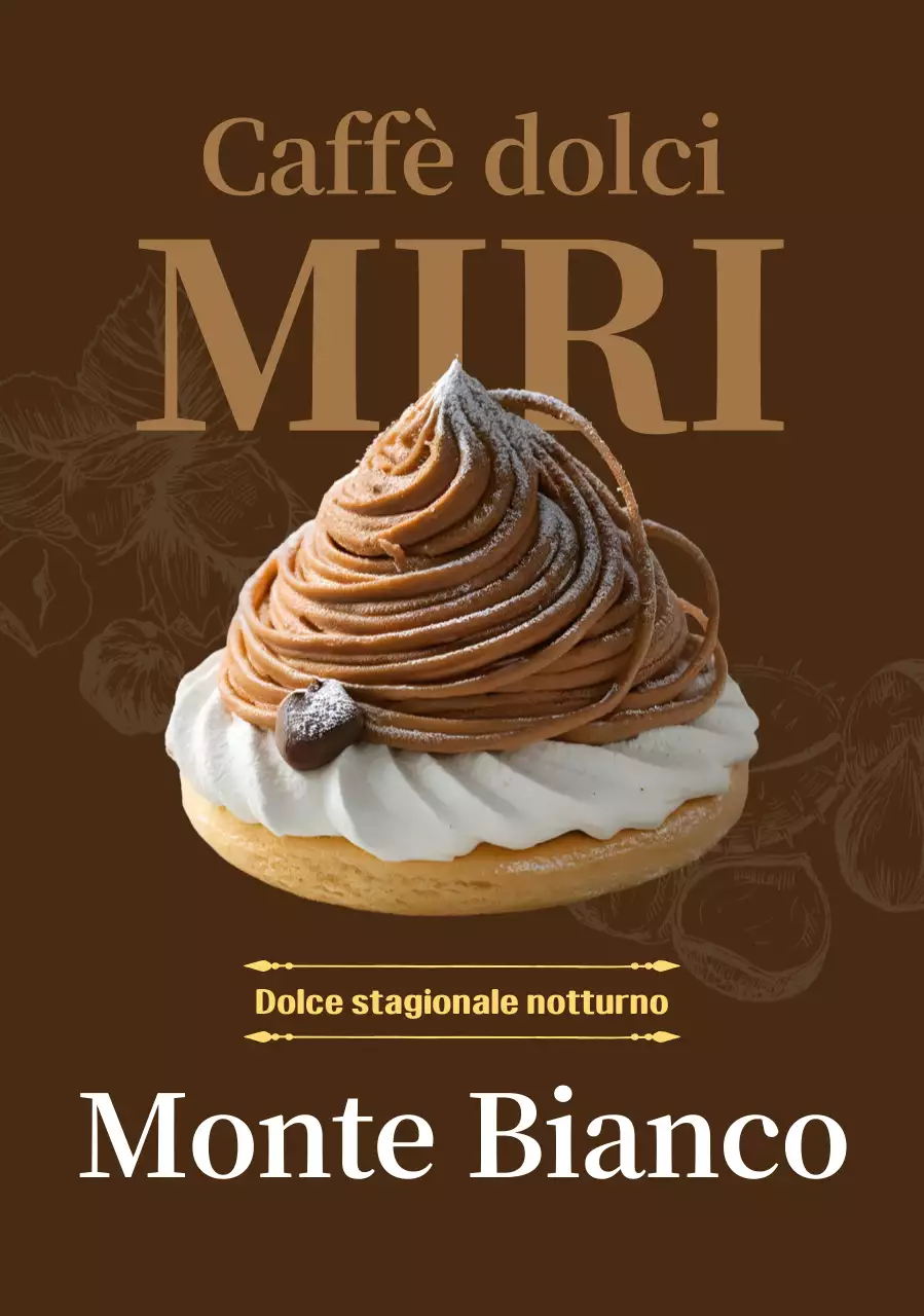 Pubblicità di dessert di lusso marrone