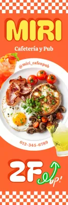 Promoción del menú de brunch de Orange Pop