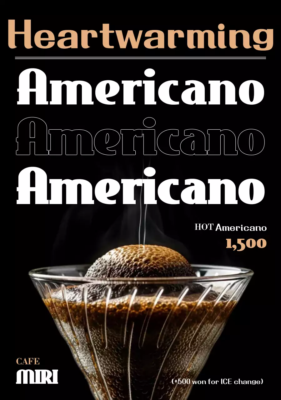 Quảng cáo cà phê hiện đại màu đen