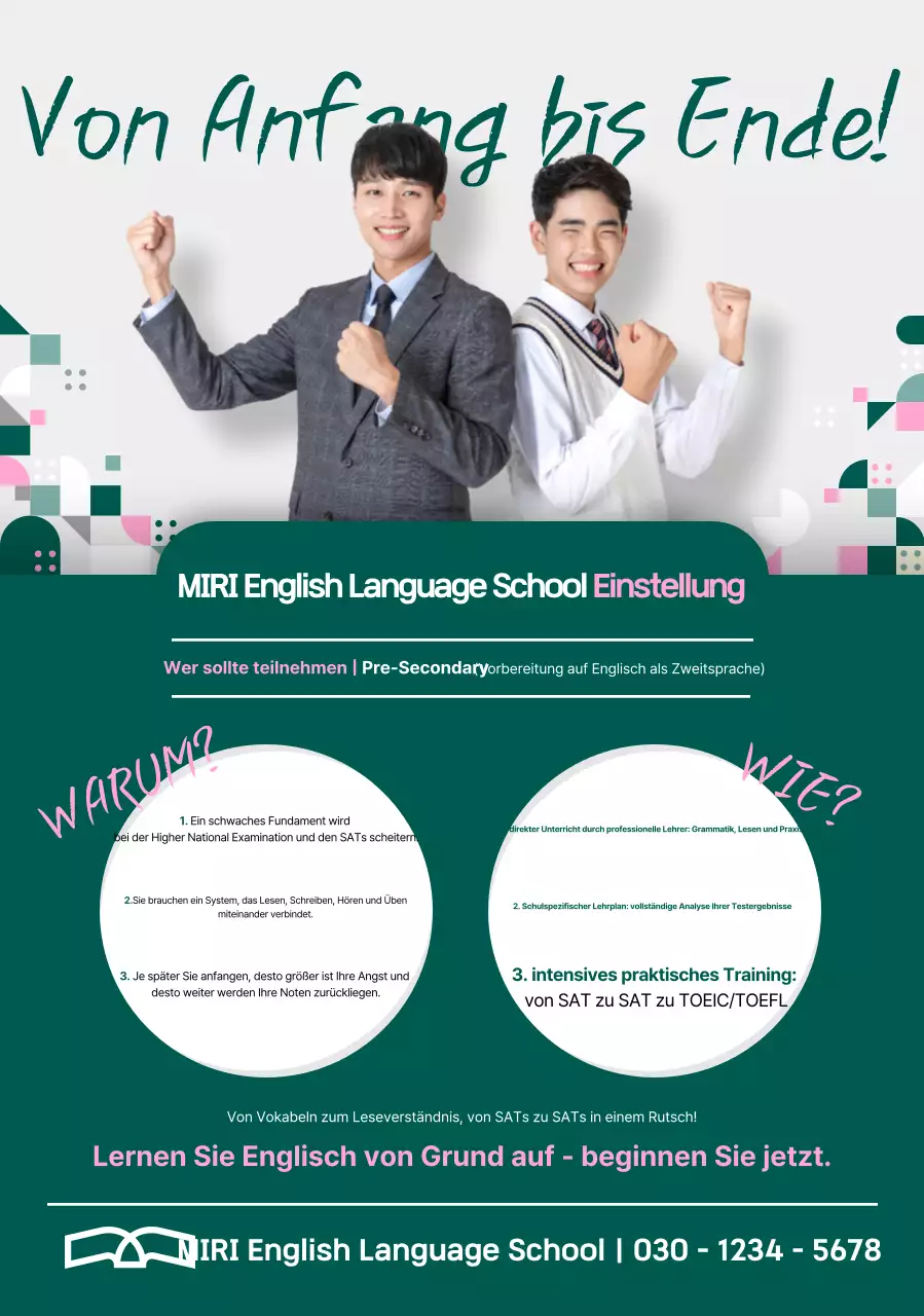 Green Modern English Academy Rekrutierung