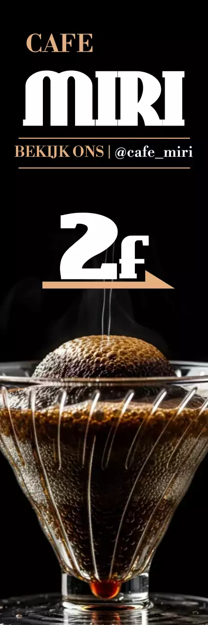 Zwarte moderne café-promotie