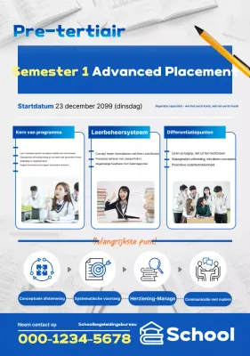 Promotie van de Blauwe Moderne Academie