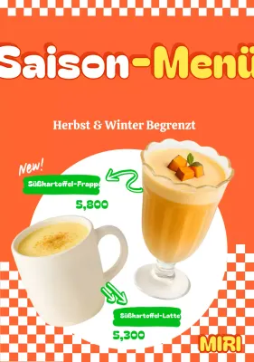 Orange Pop Menü-Aktion