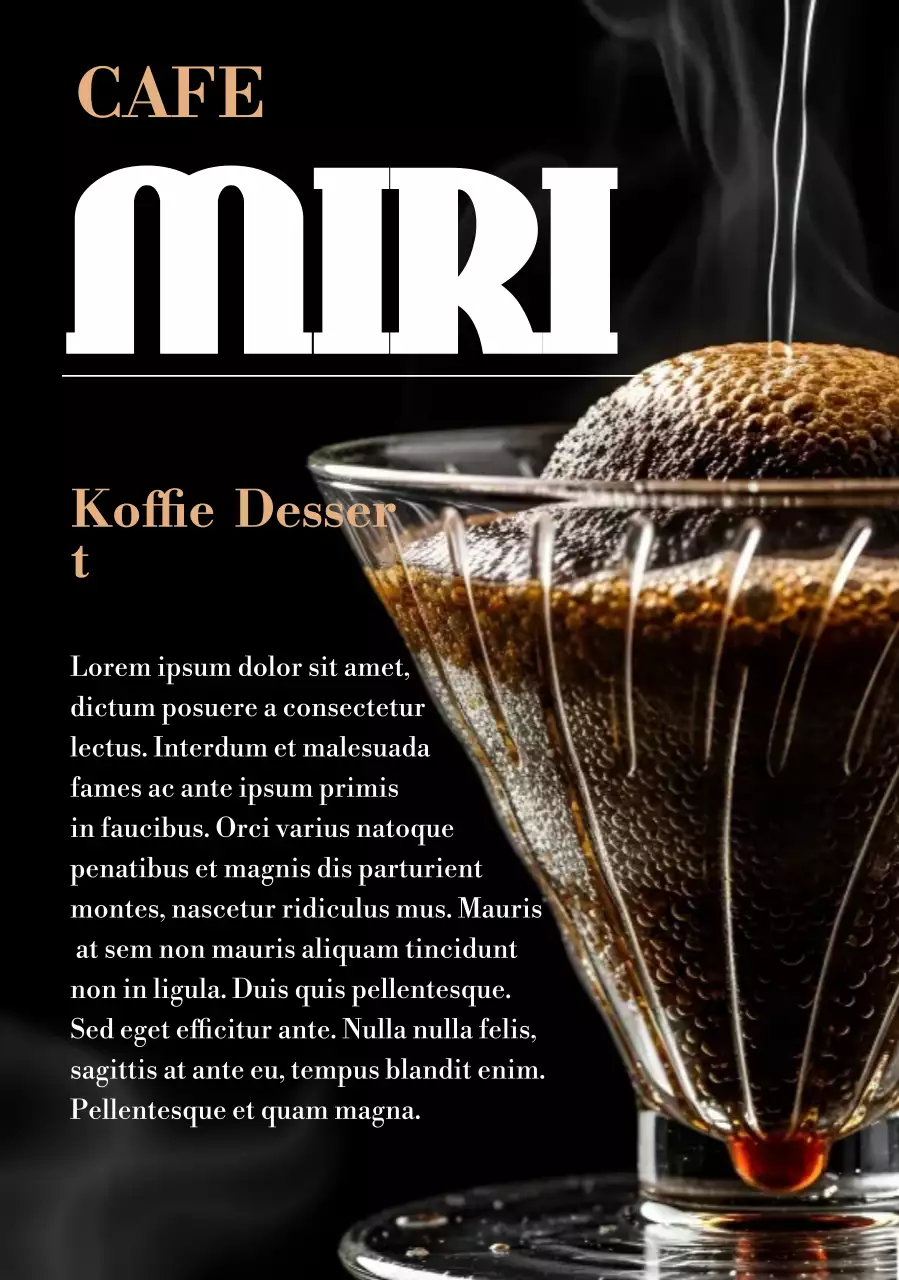 Advertentie voor Black Modern Cafe