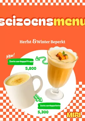 Orange Pop Menu Promotie