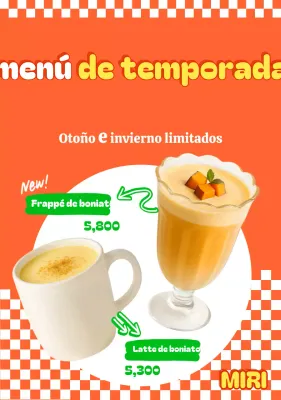 Promoción del menú Orange Pop