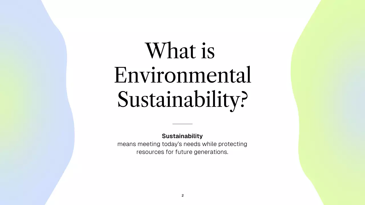 Blue Minimal Sustainability Announcement