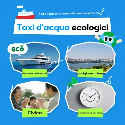 Promozione pubblicitaria ecologica blu