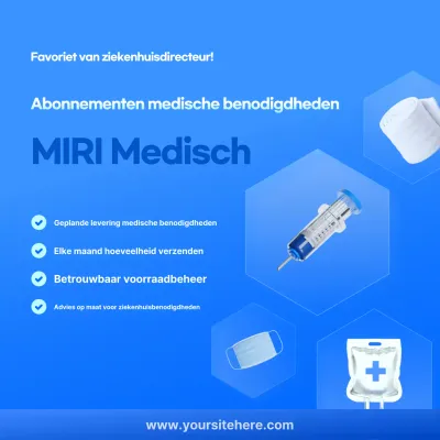 Advertentie voor een abonnement op Blue's Modern Medical Supplies
