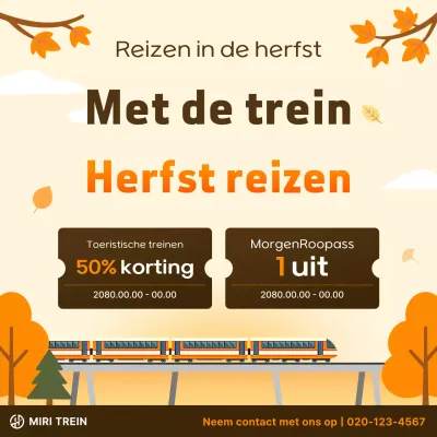 Oranje Moderne Reis Promotie