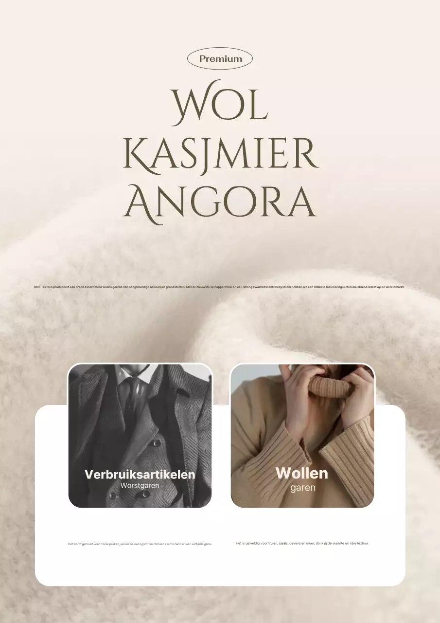 Promotie van beige klassieke textielproducten