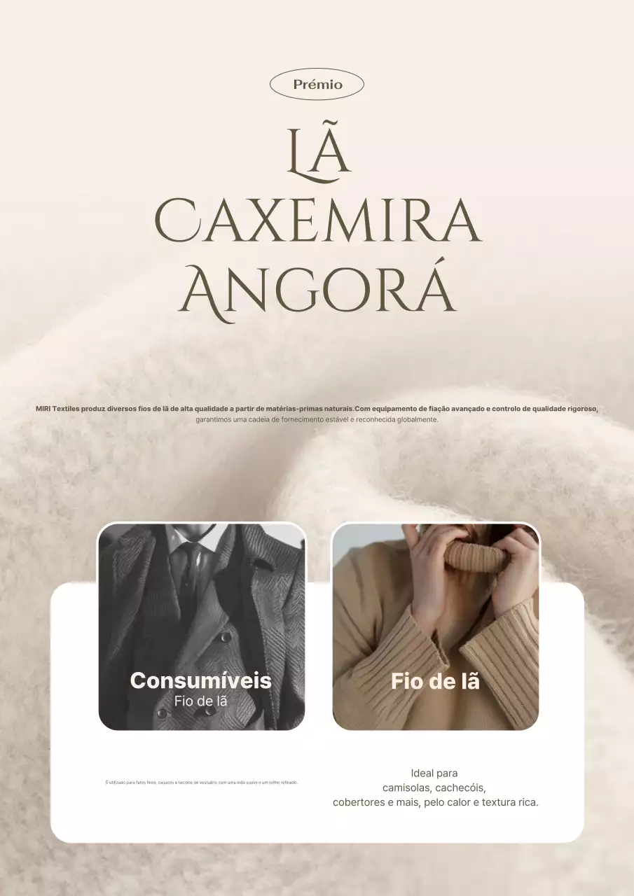 Promoção de Produtos Têxteis Clássicos Bege