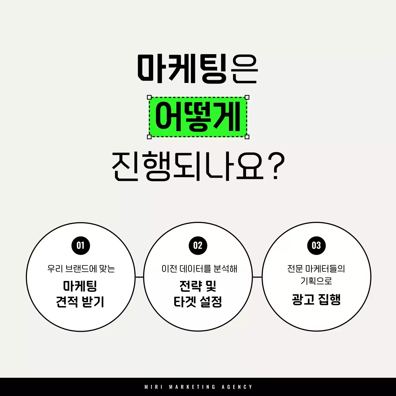 초록 모던 마케팅 광고