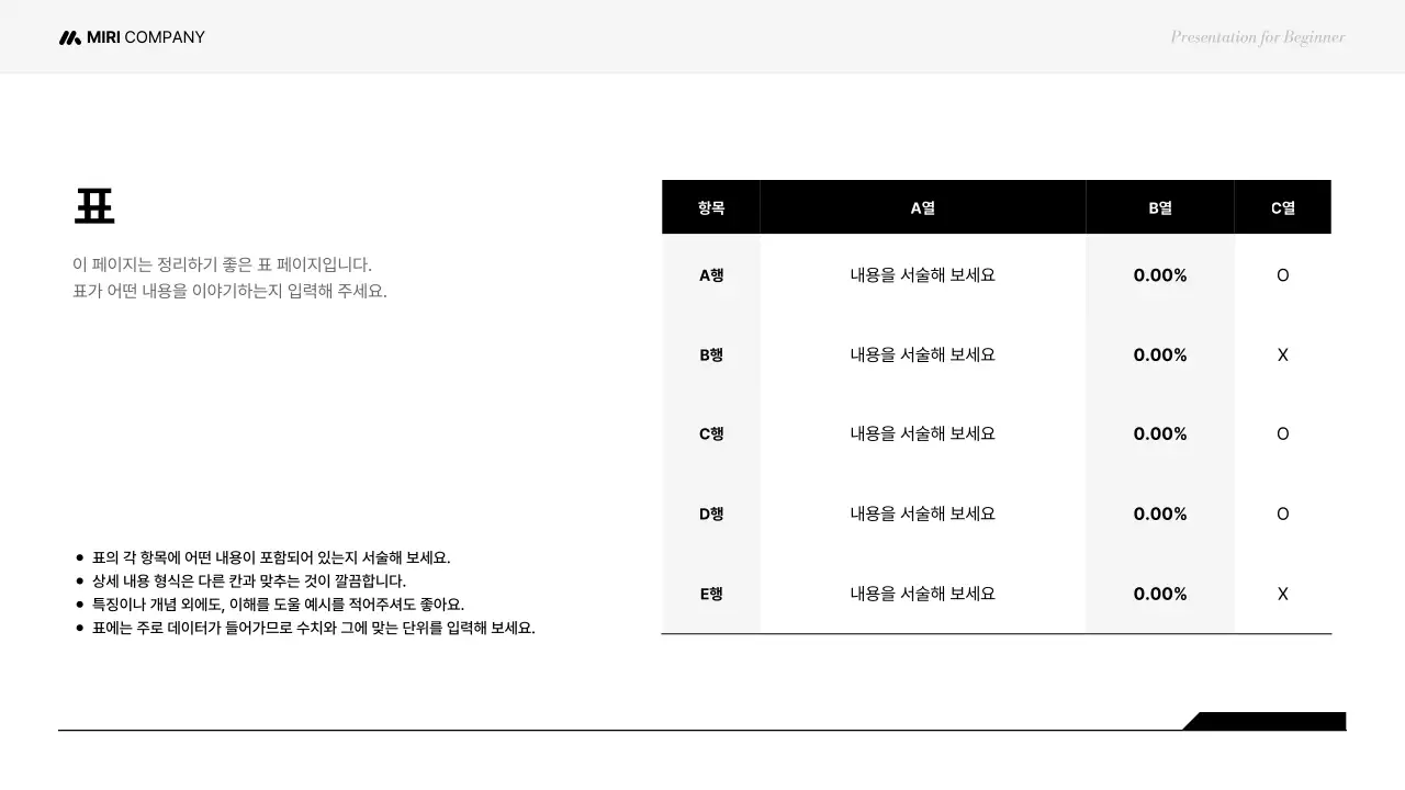 검정 깔끔 교육 자료 설명서