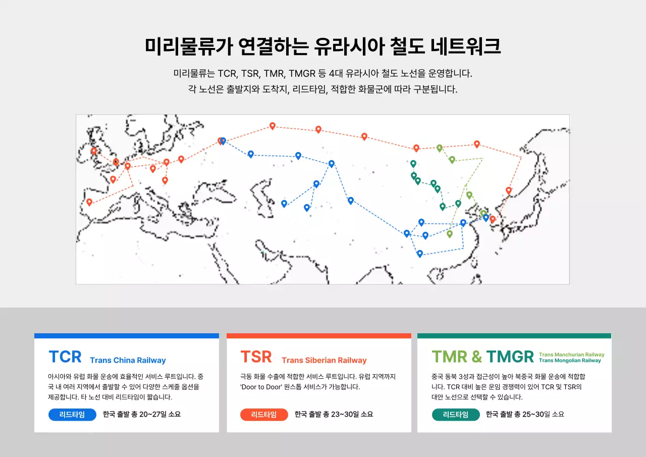 회색 깔끔 철도망 설명