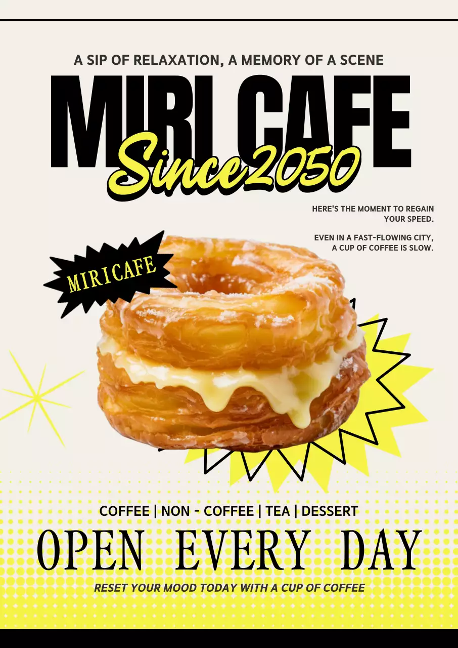 노랑 팝 카페 홍보