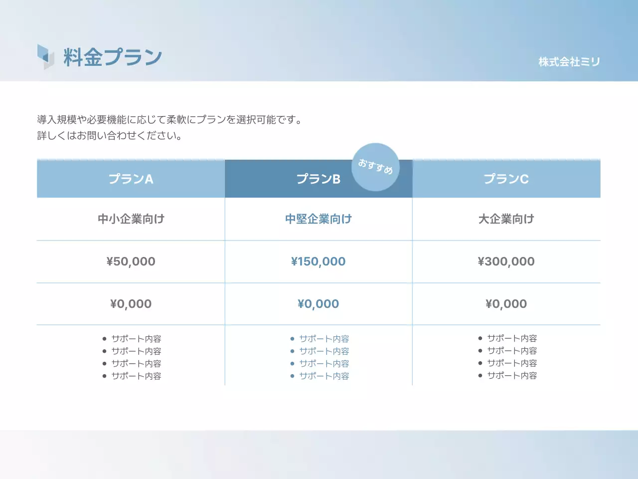 水色 シンプル ビジネス 資料