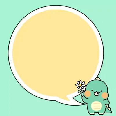 민트 배경의 귀여운 공룡