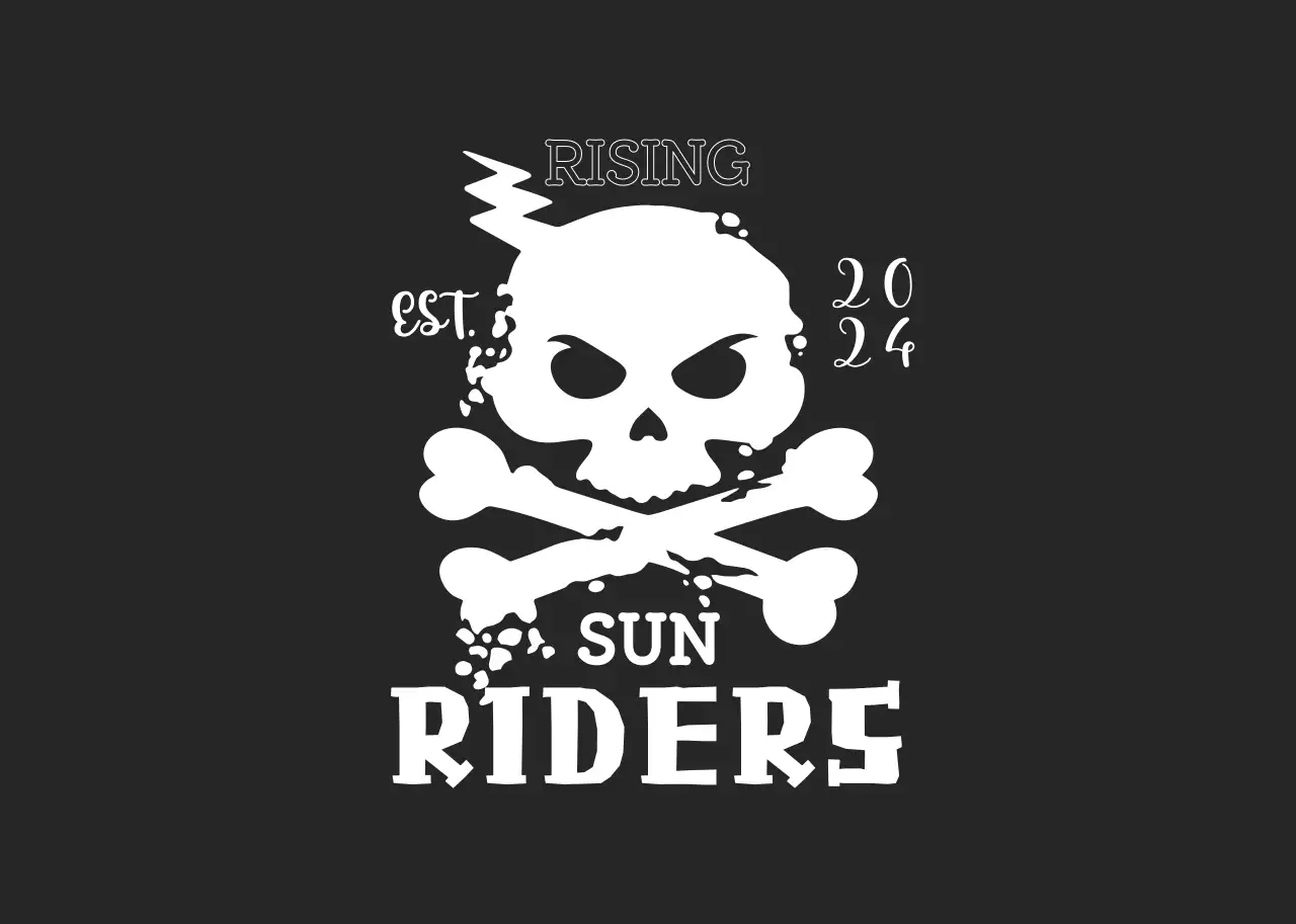 白黒 クール バイカー ロゴ バイク