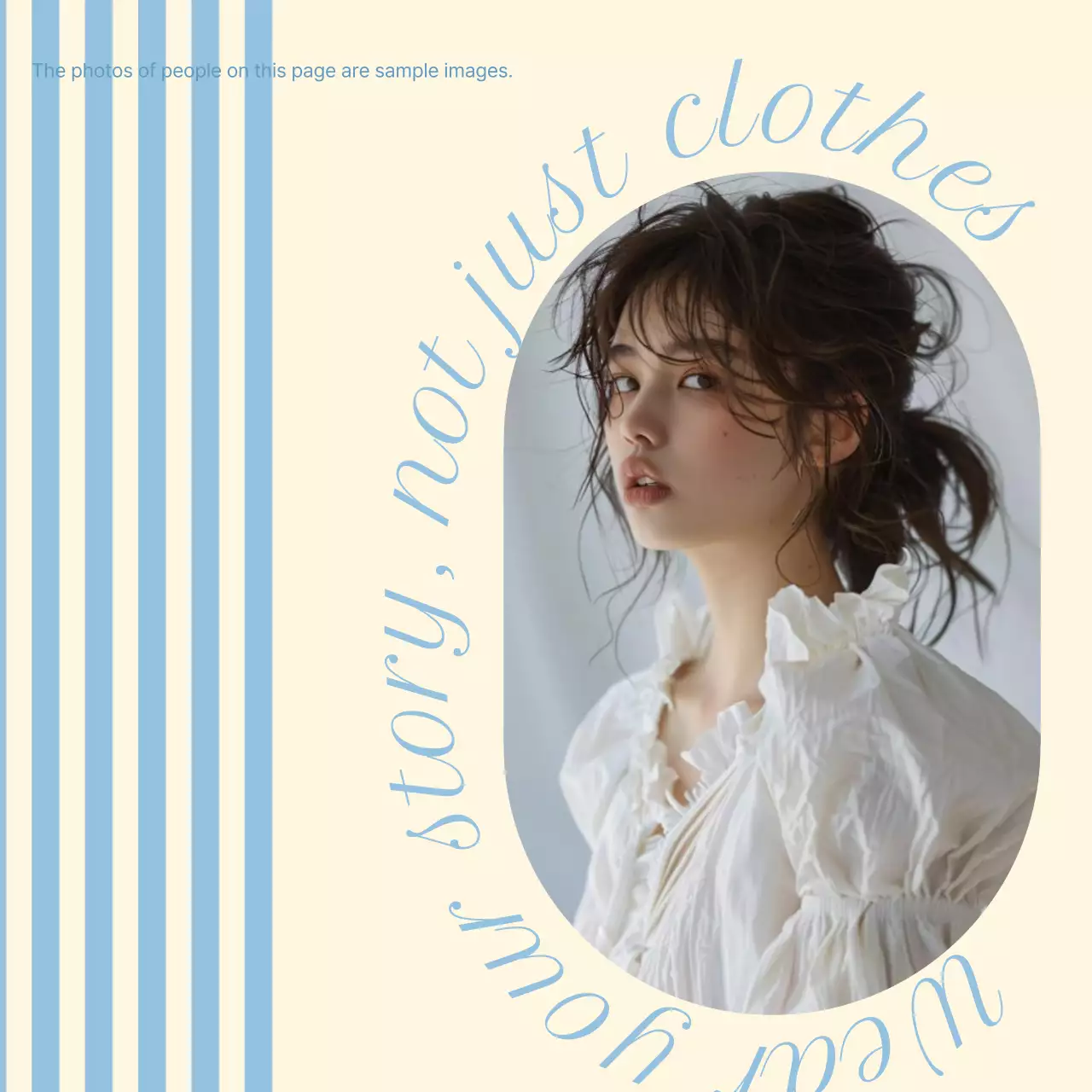 blue simple fashion advertisement