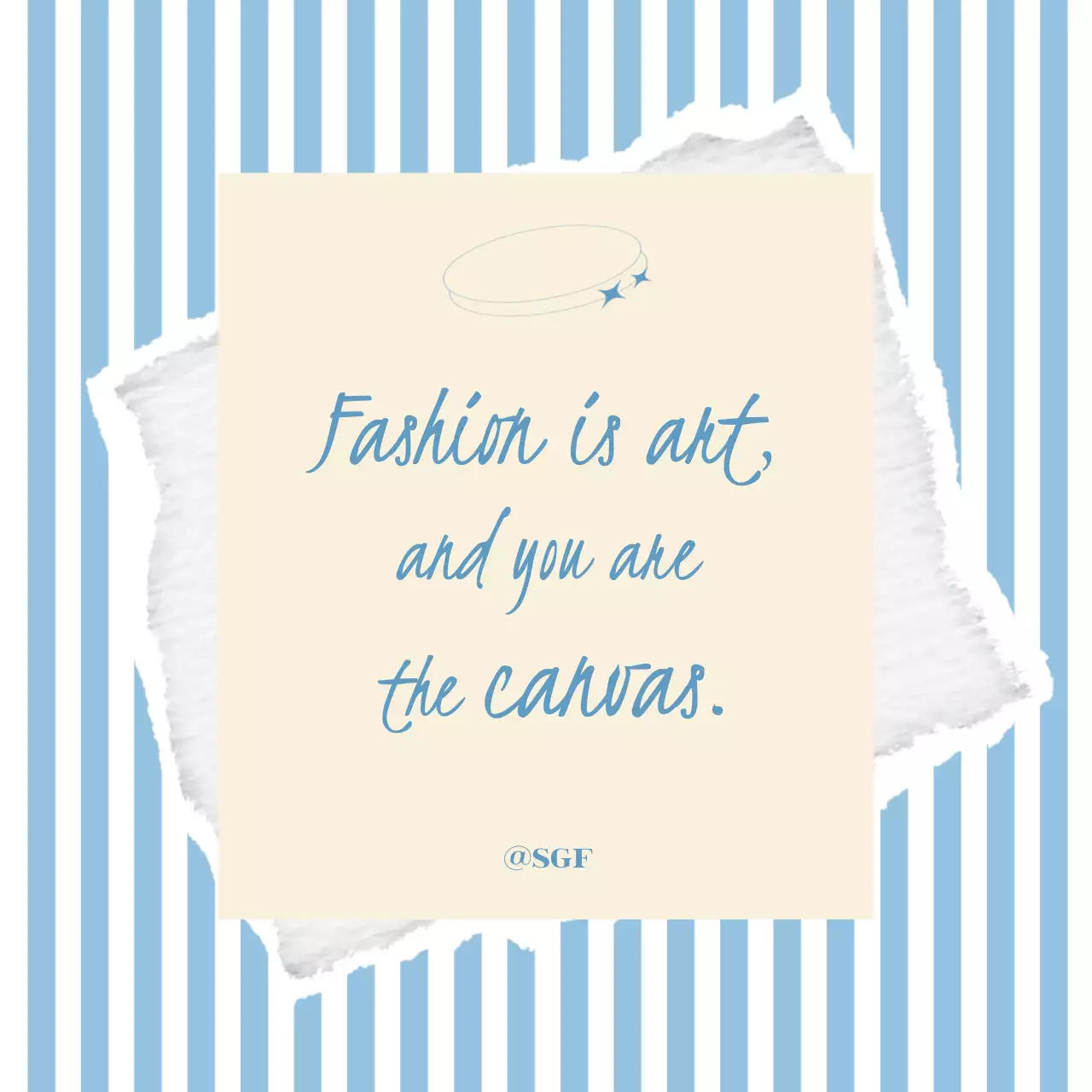 blue simple fashion advertisement