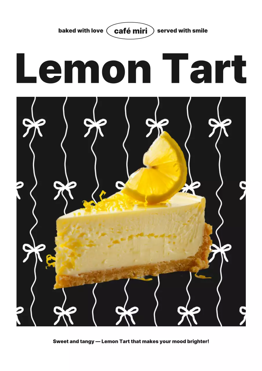 검정 모던 디저트 광고