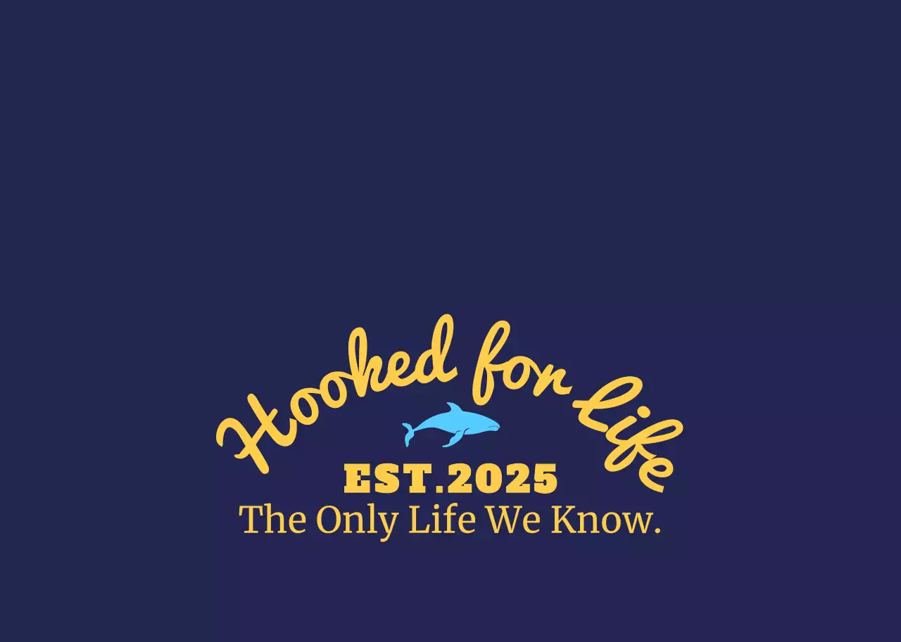 青 シンプル 釣り ロゴ 釣り