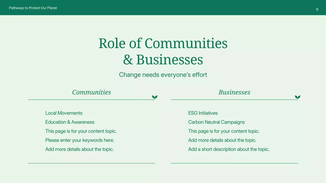 Palestra Ambiental Minimalista Verde