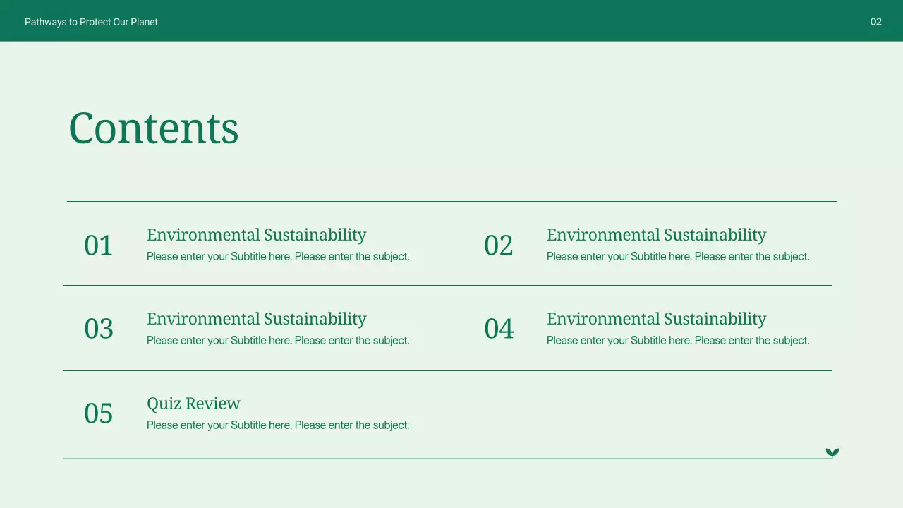 Palestra Ambiental Minimalista Verde