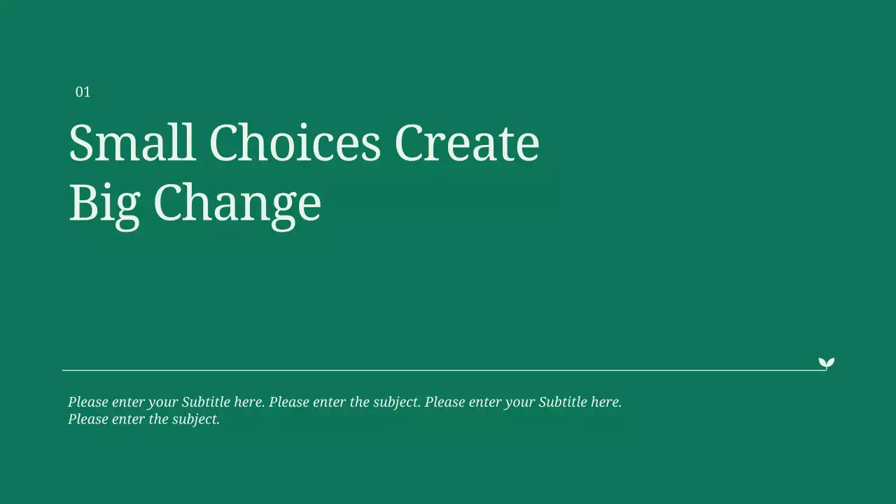 Palestra Ambiental Minimalista Verde