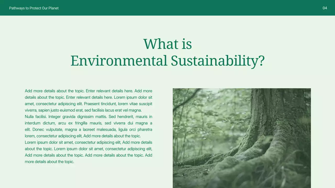 Palestra Ambiental Minimalista Verde