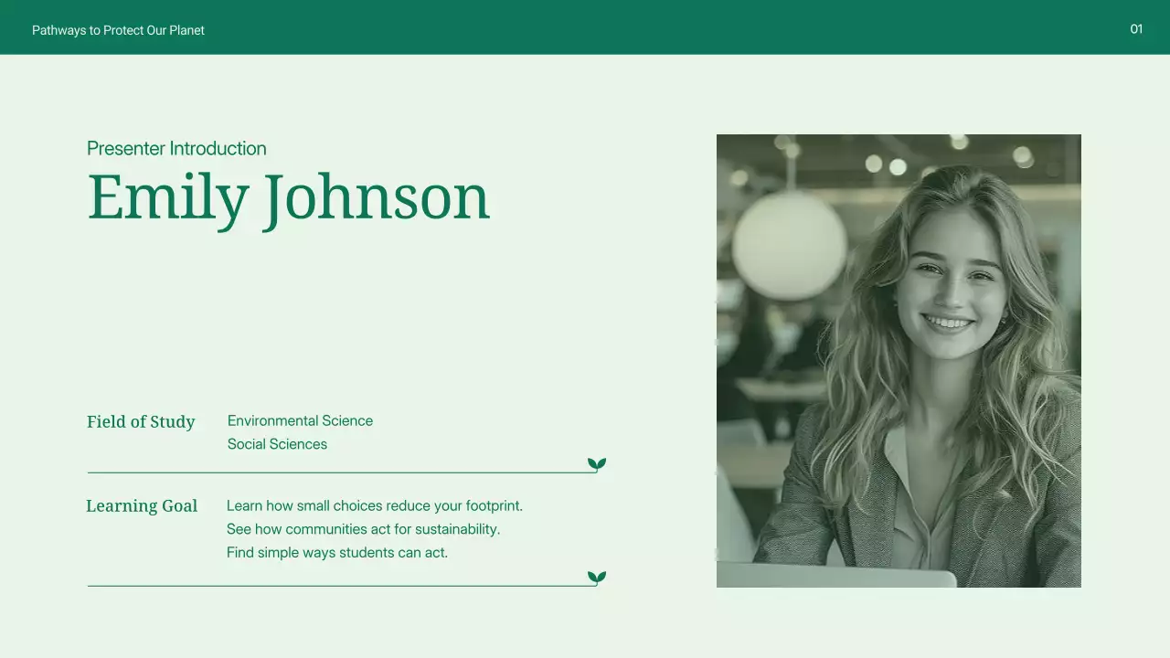 Palestra Ambiental Minimalista Verde