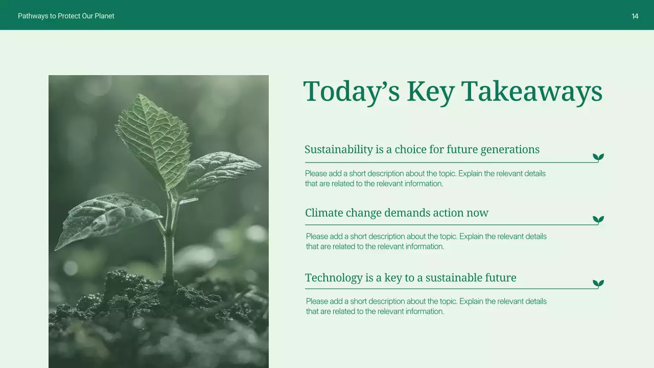 Palestra Ambiental Minimalista Verde