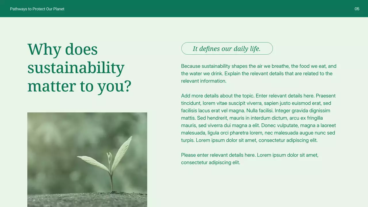 Palestra Ambiental Minimalista Verde