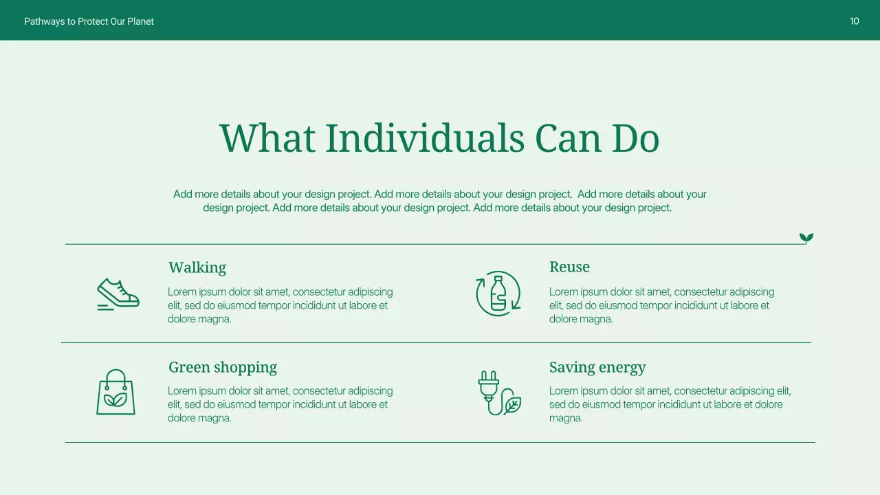 Palestra Ambiental Minimalista Verde