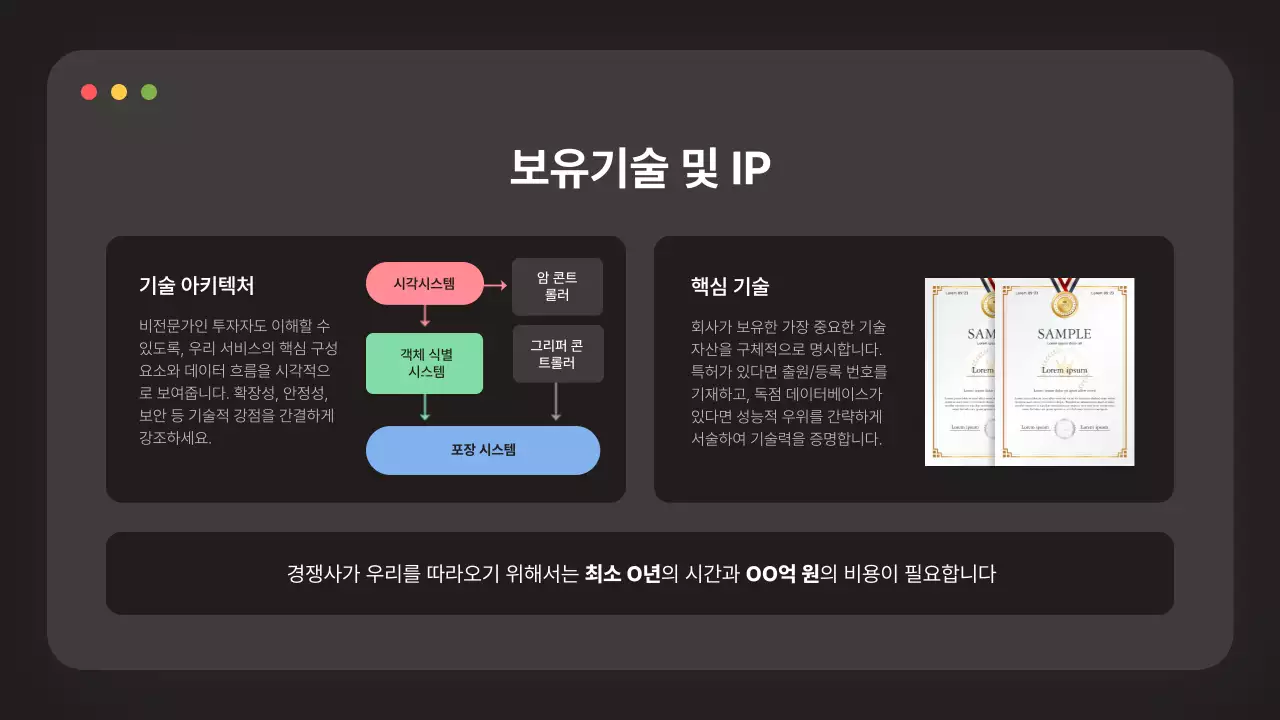 검정 모던 비즈니스 설명IR