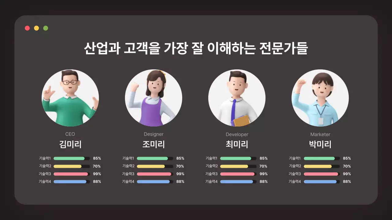 검정 모던 비즈니스 설명IR