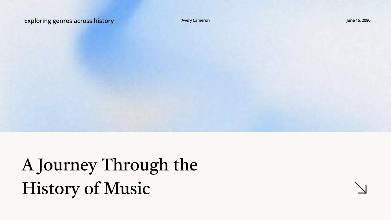 Blue Gradient Minimalist Music History Guide