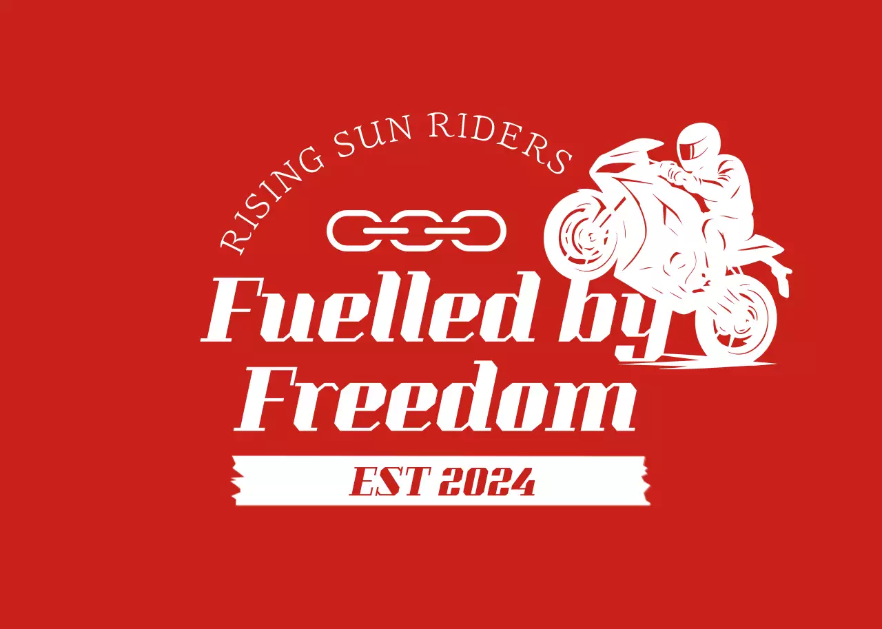 赤 モダン バイク ロゴ  バイク