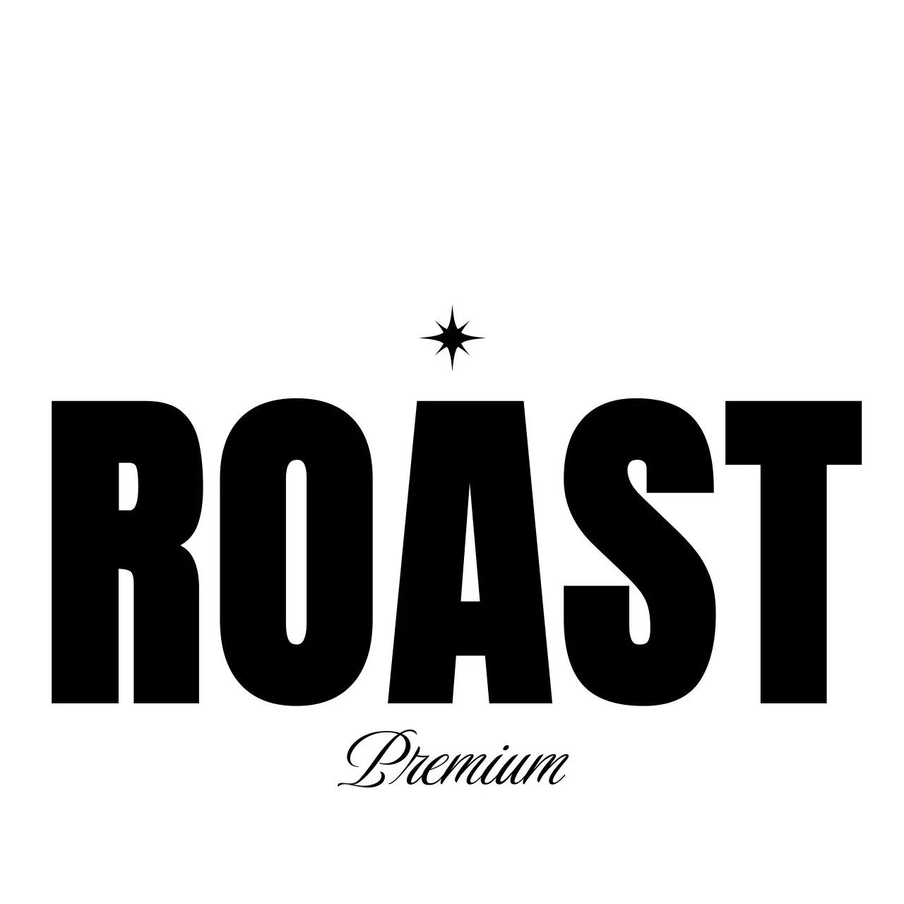 黒 シンプル コーヒー ロゴ ボールドテキスト