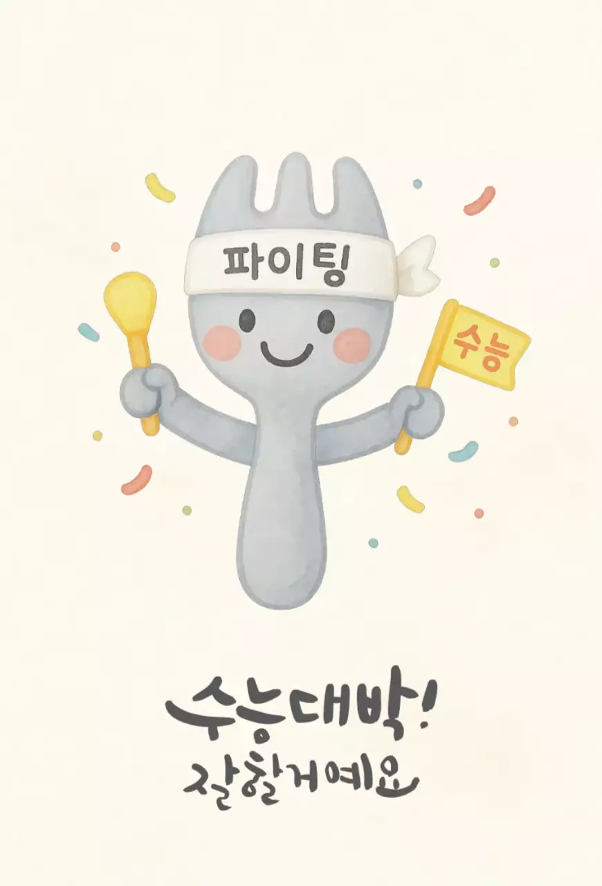 베이지 아기자기한 굿즈 응원