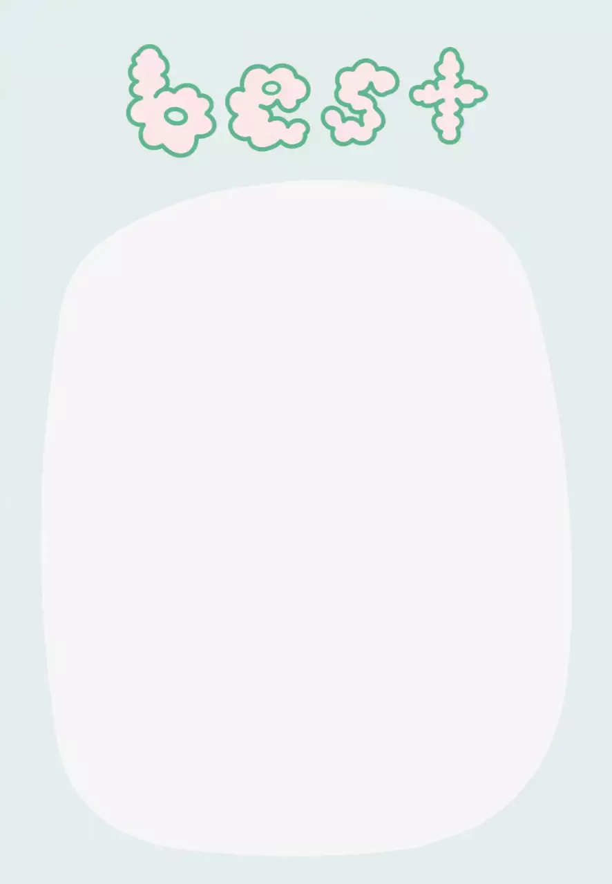 하늘색 키치 디자인 포토프레임