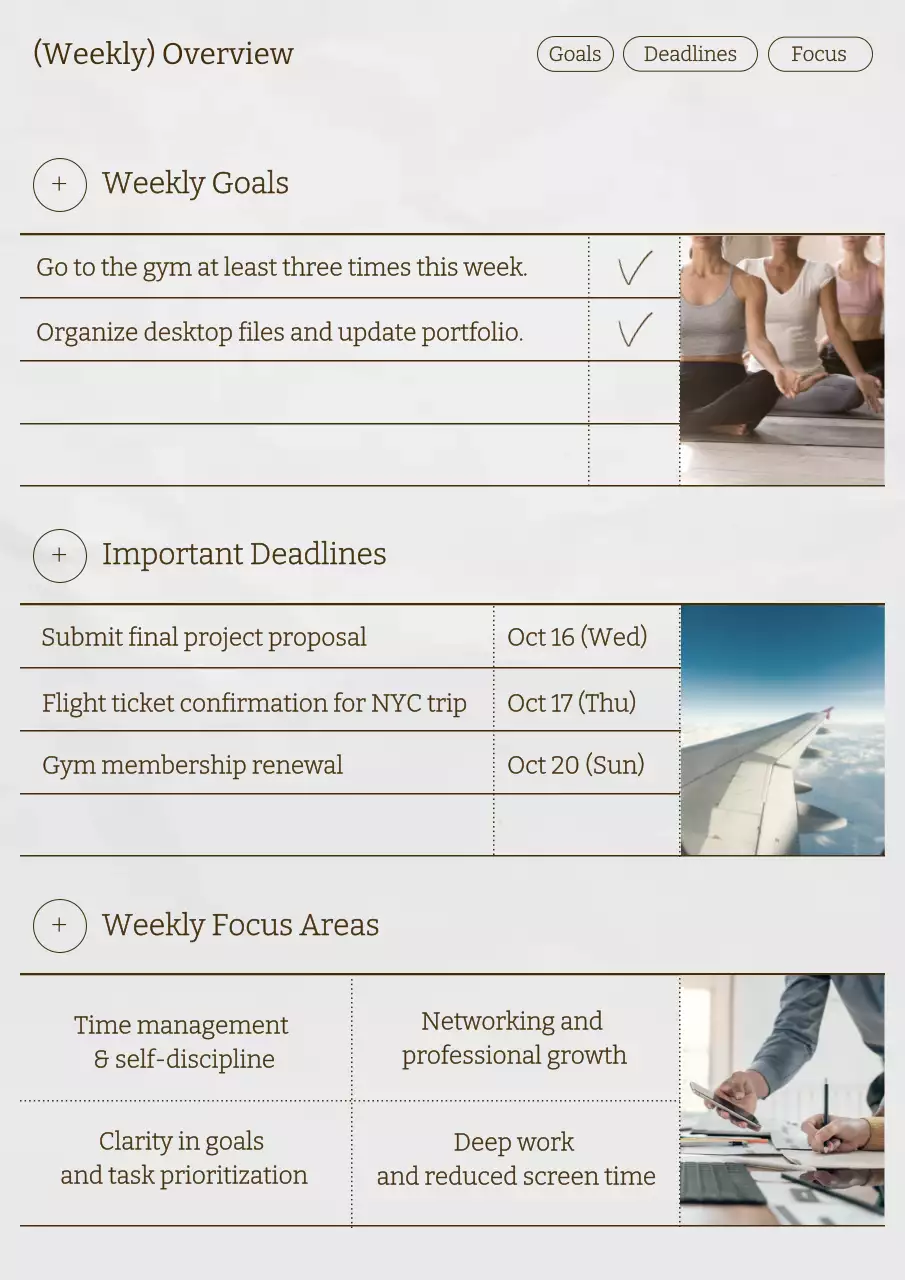 Beige Modern Schedule Planner
