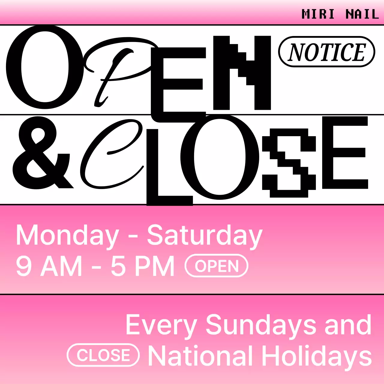 Pink Modern Business Notice Social Media Post