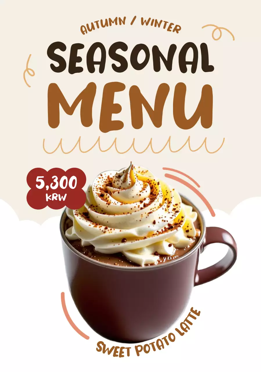 Menu Minuman Sederhana Beige