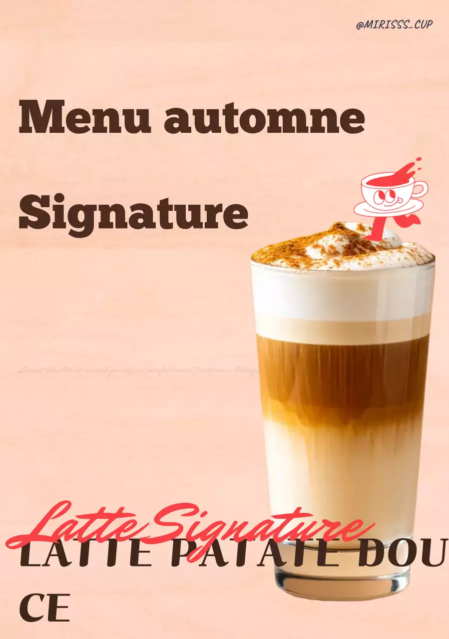 Publicité pour un café beige moderne